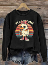 Women's  Retro Funny Proud Member Of Club We Do Not Care Menopause Perimenopause Print   Sweatshirt