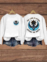 Women's Casual Printed Long-Sleeve Sweatshirt