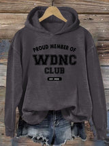 Women's Retro Funny Proud Member Of Club We Do Not Care Menopause Perimenopause Print  Hoodie