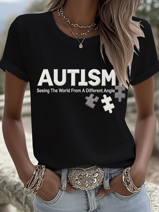 Women's Autismacceptance Art Print T-Shirt