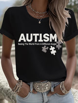 Women's Autismacceptance Art Print T-Shirt