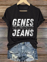 🔥Buy 3 Get 15% Off🔥V-Neck Retro Genes Don't Discriminate And Neither Do Your Jeans Print T-Shirt