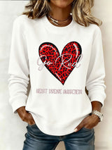 Women's Heart Disease Awareness Printed Sweatshirt