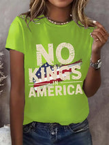 🔥Buy 3 Get 15% Off🔥Women's  America has No Kings Printed Casual T-Shirt