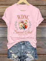 Women's  Retro Funny Proud Member Of Club Menopause Perimenopause Print T-Shirt