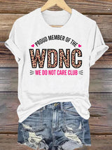 Women's  Retro Funny Proud Member Of Club Menopause Perimenopause Print T-Shirt