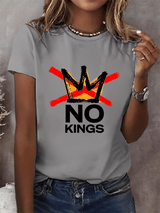 🔥Buy 3 Get 15% Off🔥Women's  America has No Kings Printed Casual T-Shirt