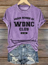 Women's Retro Funny Proud Member Of Club We Do Not Care Menopause Perimenopause Print  T-Shirt