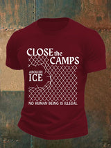 Men's  Abolish ICE  Close The Camps Print  T-Shirt