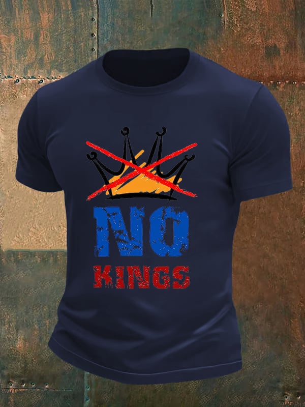 🔥Buy 3 Get 15% Off🔥Men's   NO KINGS Print T-Shirt