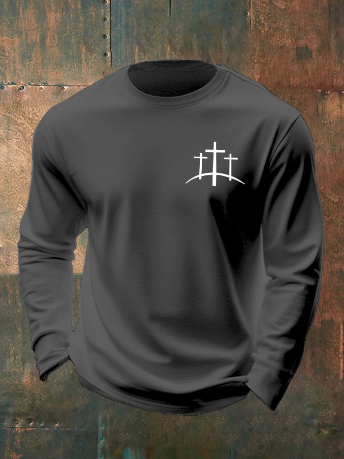 Men's Casual Faith Long-Sleeved T-Shirt