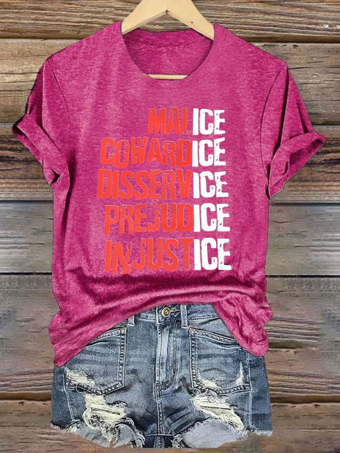 Women's  Justice For Her  T-Shirt