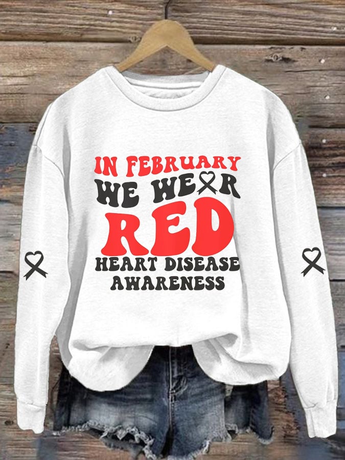 Women's Heart Disease Awareness Sweatshirt