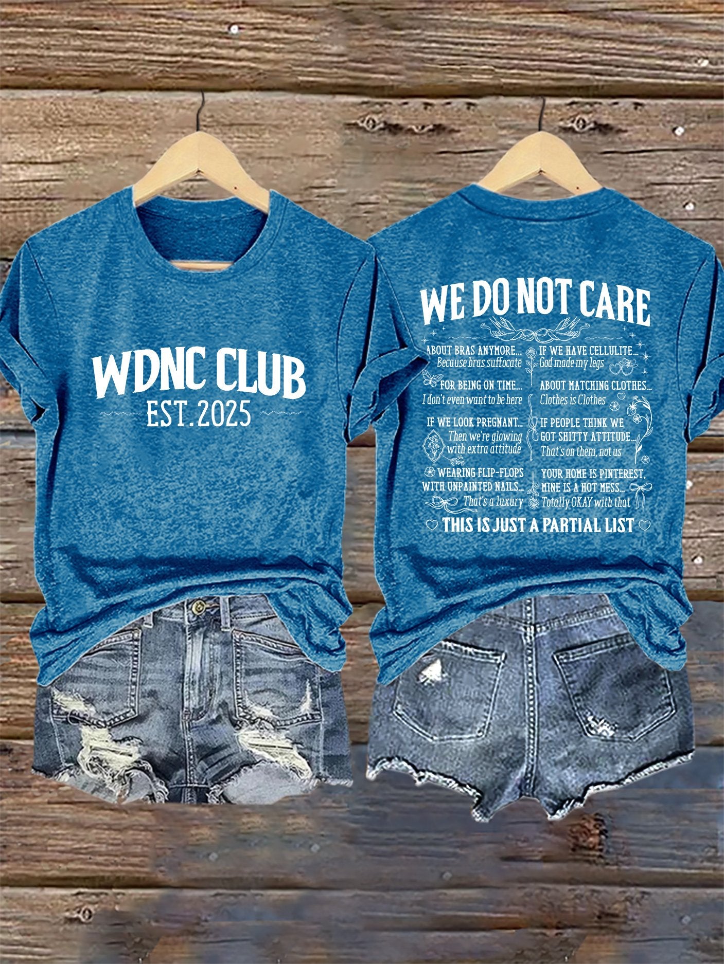 🔥Buy 3 Get 15% Off🔥Retro Proud Member Of WDNC Club Est. 2025 We Do Not Care Print T-Shirt