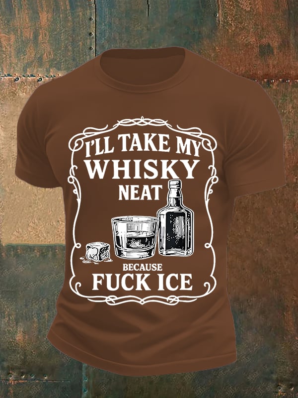 Men's  Whiskey F*ck ICE Abolish ICE Print  T-Shirt
