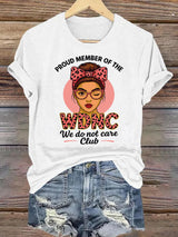 Women's  Retro Funny Proud Member Of Club Menopause Perimenopause Print T-Shirt