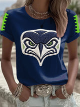 Women's Football Print Casual T-Shirt