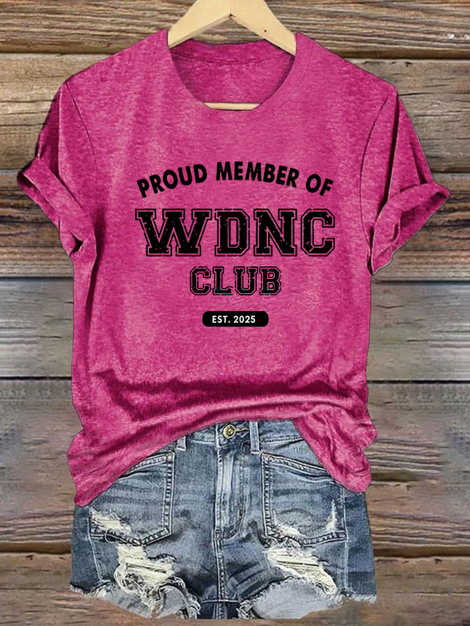 Women's Retro Funny Proud Member Of Club We Do Not Care Menopause Perimenopause Print  T-Shirt