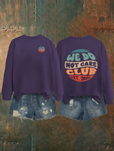 Women's  Retro Funny Proud Member Of Club We Do Not Care Menopause Perimenopause Print   Sweatshirt