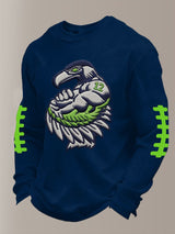 Men's Football Waffle Fabric Long-sleeved T-shirt