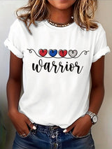 Women's Heart Disease Awareness Print T-shirt