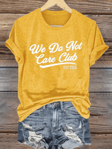 🔥Buy 3 Get 15% Off🔥Women's  Retro Funny Proud Member Of Club We Do Not Care Menopause Perimenopause Print  T-shirt