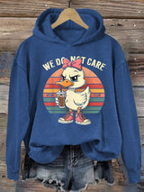 Women's  Retro Funny Proud Member Of Club We Do Not Care Menopause Perimenopause Print  Hoodie