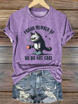 🔥Buy 3 Get 15% Off🔥Women's Retro Funny Proud Member Of Club We Do Not Care Menopause Perimenopause Print  T-Shirt