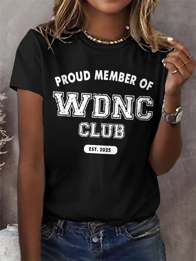🔥Buy 3 Get 15% Off🔥Retro Proud Member Of WDNC Club Est. 2025 Menopause Perimenopause Print T-Shirt