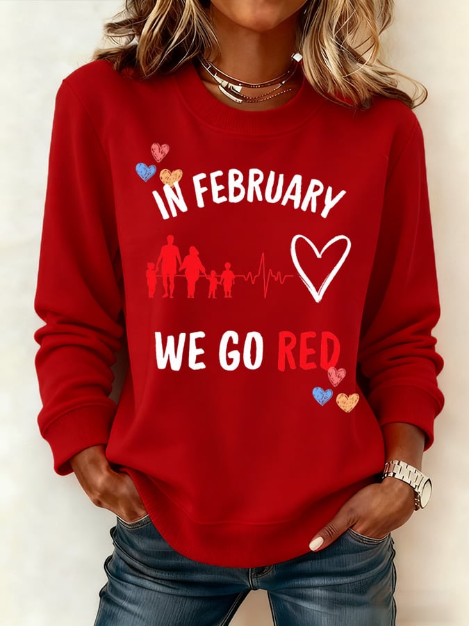 Women's Heart Disease Awareness Promotional Printed Top