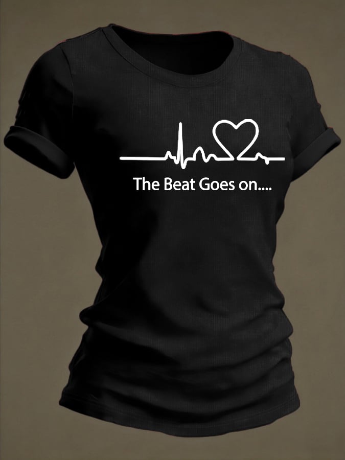 Women's Heart Disease Awareness Crewneck T-shirt