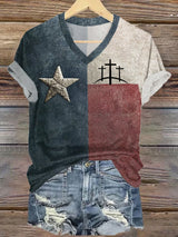 Women's Vintage Texas Faith Print T-Shirt