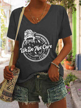 Women's  V-neck Retro Funny Proud Member Of  Club Menopause Perimenopause Print T-Shirt