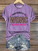 Women's  Retro Funny Proud Member Of Club Menopause Perimenopause Print T-Shirt