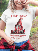 Women's Heart Disease Awareness Print T-shirt