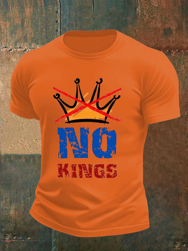 🔥Buy 3 Get 15% Off🔥Men's   NO KINGS Print T-Shirt
