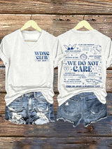 🔥Buy 3 Get 15% Off🔥V-Neck Retro Funny WDNC CLUB Est. 2025 Menopause Perimenopause Print T-Shirt