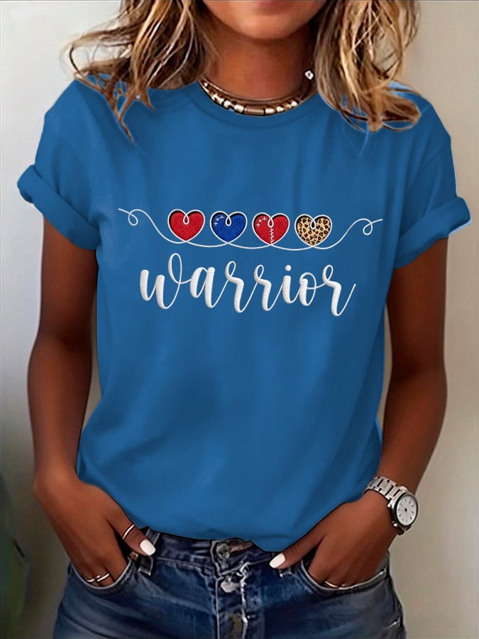 Women's Heart Disease Awareness Print T-shirt