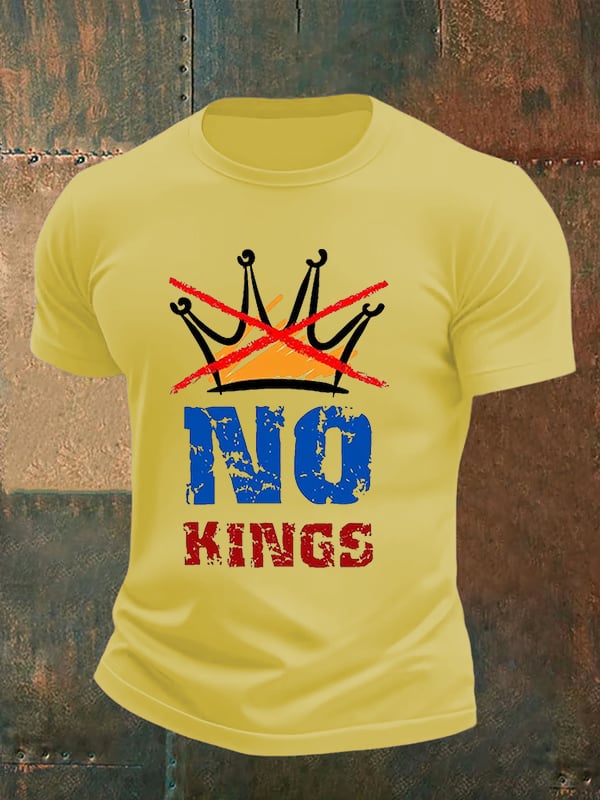 🔥Buy 3 Get 15% Off🔥Men's   NO KINGS Print T-Shirt