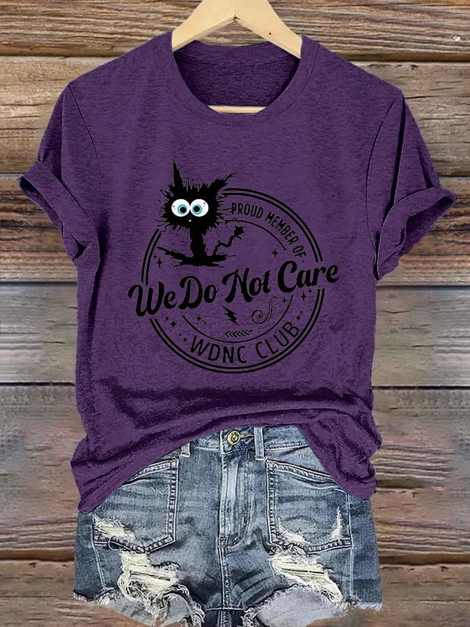 🔥Buy 3 Get 15% Off🔥Retro Funny Proud Member Of WDNC Club We Do Not Care Menopause Perimenopause Print T-Shirt