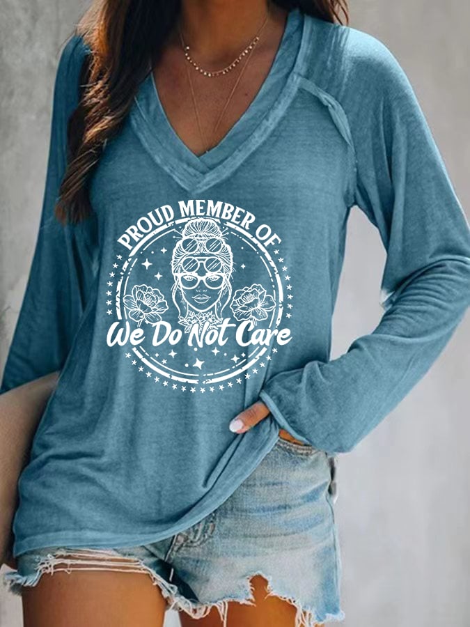 🔥Buy 3 Get 15% Off🔥Women's  V-neck Retro Funny Proud Member Of  Club Menopause Perimenopause Print T-Shirt