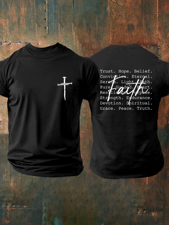 Men's casual faith T-shirt