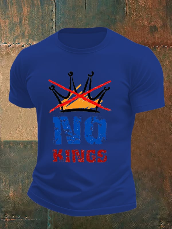 🔥Buy 3 Get 15% Off🔥Men's   NO KINGS Print T-Shirt