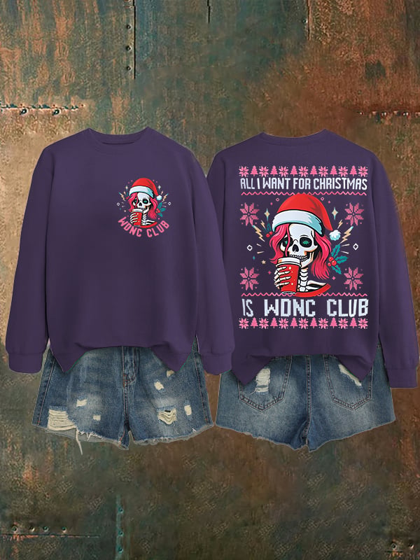 Women's  Retro Funny Proud Member Of Club We Do Not Care Menopause Perimenopause Print   Sweatshirt