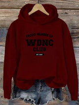 Women's Retro Funny Proud Member Of Club We Do Not Care Menopause Perimenopause Print  Hoodie