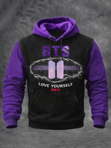 Men's Music Art Print Raglan Sleeve Hoodie