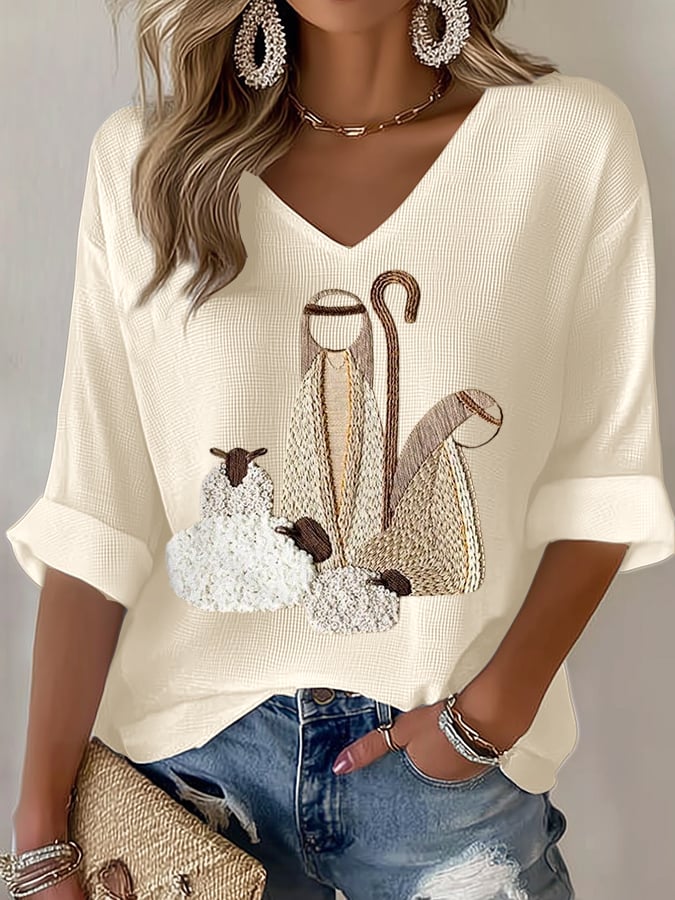 Women's Faith Print Waffle T-shirt