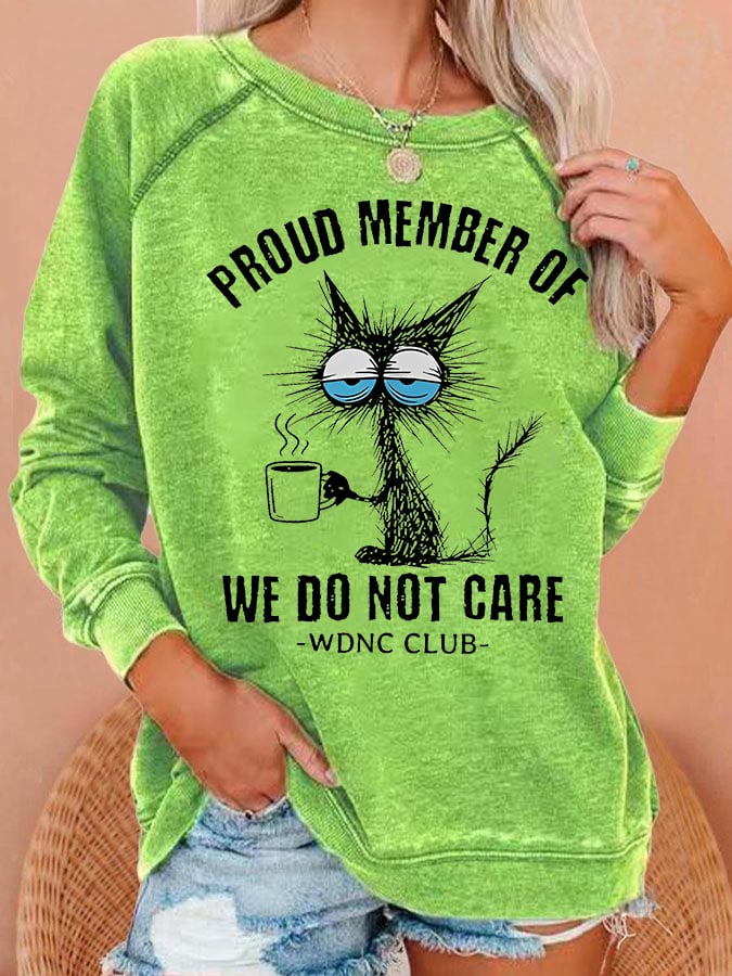 🔥Buy 3 Get 15% Off🔥Women's Retro Funny Proud Member Of Club We Do Not Care Menopause Perimenopause Print  Sweatshirt