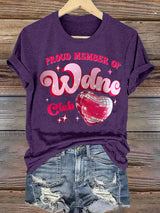 Women's  Retro Funny Proud Member Of Club We Do Not Care Menopause Perimenopause Print  T-Shirts