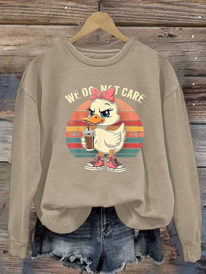 Women's  Retro Funny Proud Member Of Club We Do Not Care Menopause Perimenopause Print   Sweatshirt